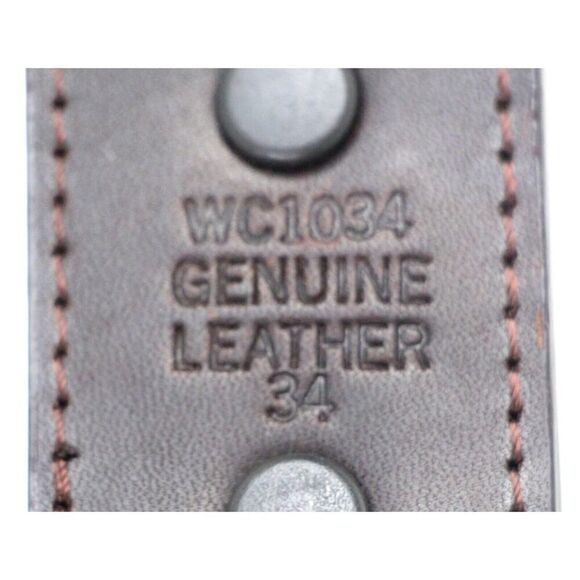 3D BROWN GENUINE LEATHER 1 1/4"Wd CASUAL DRESS REPLACED MEN'S BELT Sz 34 (R44 - Picture 5 of 11